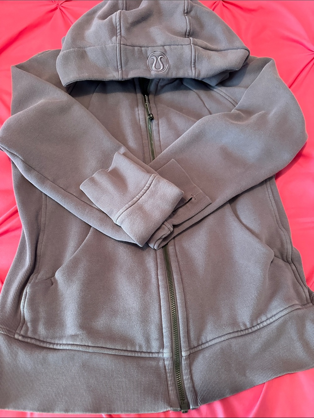 lululemon athletica woman’s ' Ash Purple/Grey Hooded Zip-Up Jacket SIZE 10